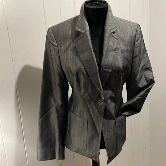 ** VINTAGE ** Men’s glittering blue “denim” look jacket size 36 - Picture 1 of 7